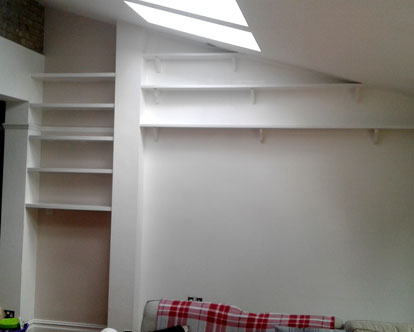 A freshly plastered ceiling with velux windows in Croydon